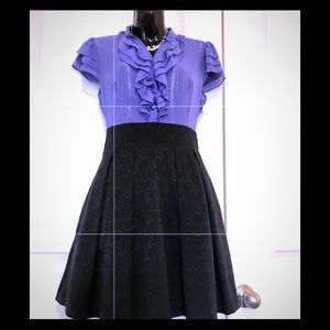 bebe size 10 Purple n Black Mini Cocktail Dress